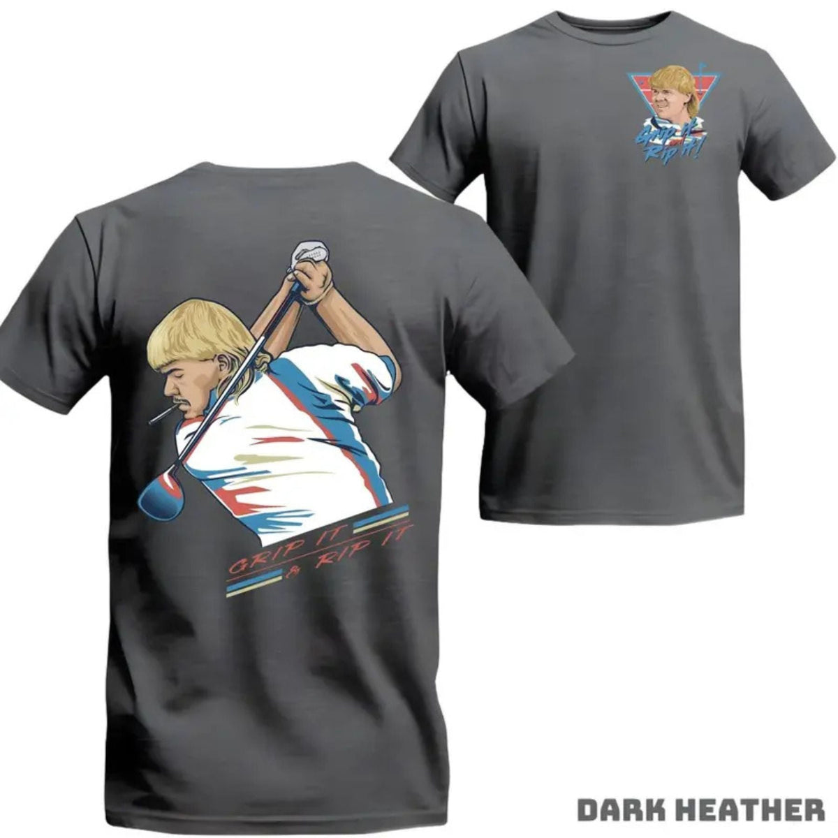 John Daly Golf of America 4th of July T-Shirt – Grip It and Rip It Patriotic Graphic Tee, Premium 100% Cotton Independence Da