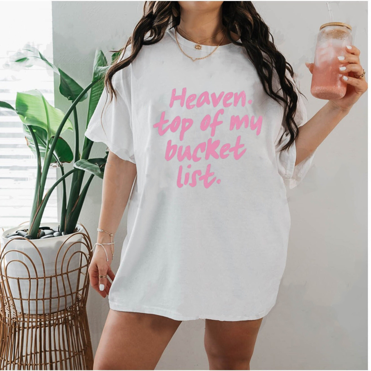 Minimalist Heaven Bucket List Comfort Colors® Tee – Aesthetic Christian Graphic Shirt