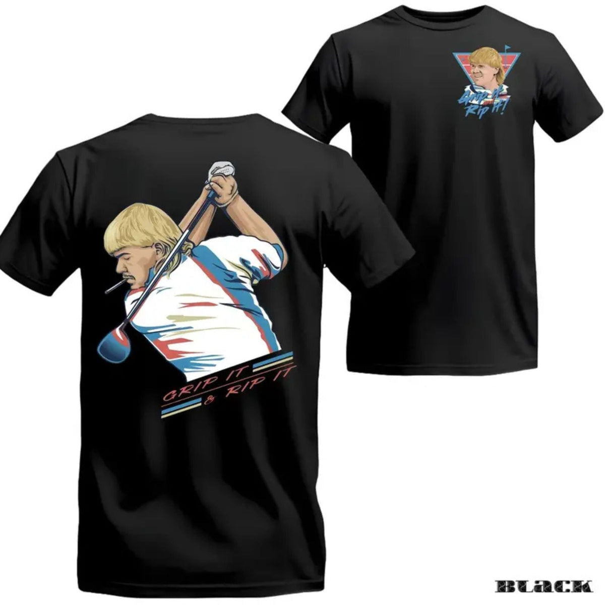 John Daly Golf of America 4th of July T-Shirt – Grip It and Rip It Patriotic Graphic Tee, Premium 100% Cotton Independence Da