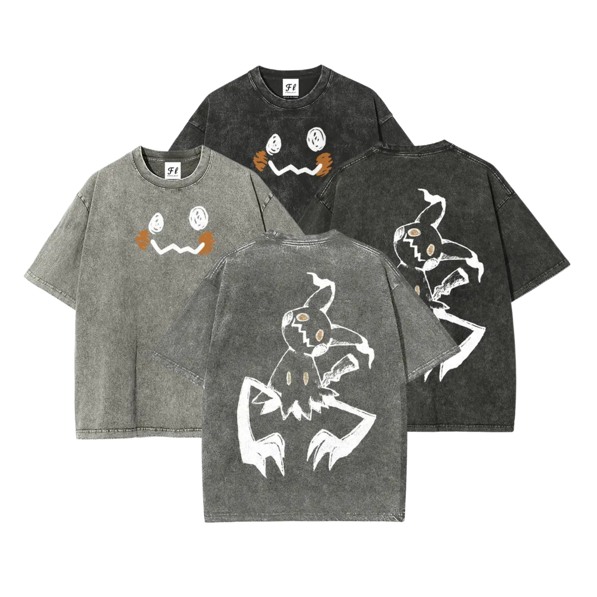 Japanese Pocket Monsters Washed T-Shirt