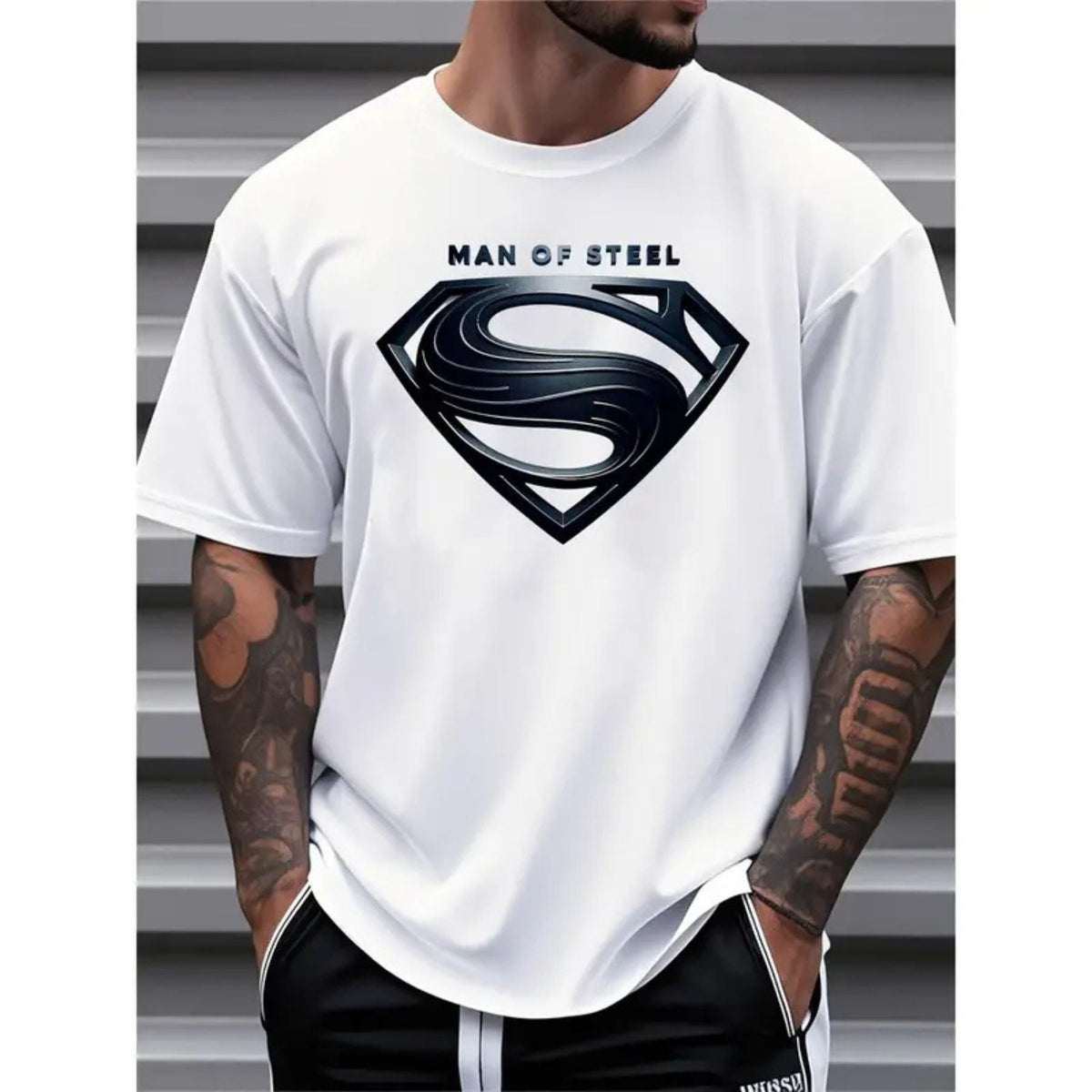 Justice League Men's Plus Size Casual T-Shirt – Iconic DC Comics Graphic Tee, Premium 100% Cotton Big & Tall Superhero Top, M