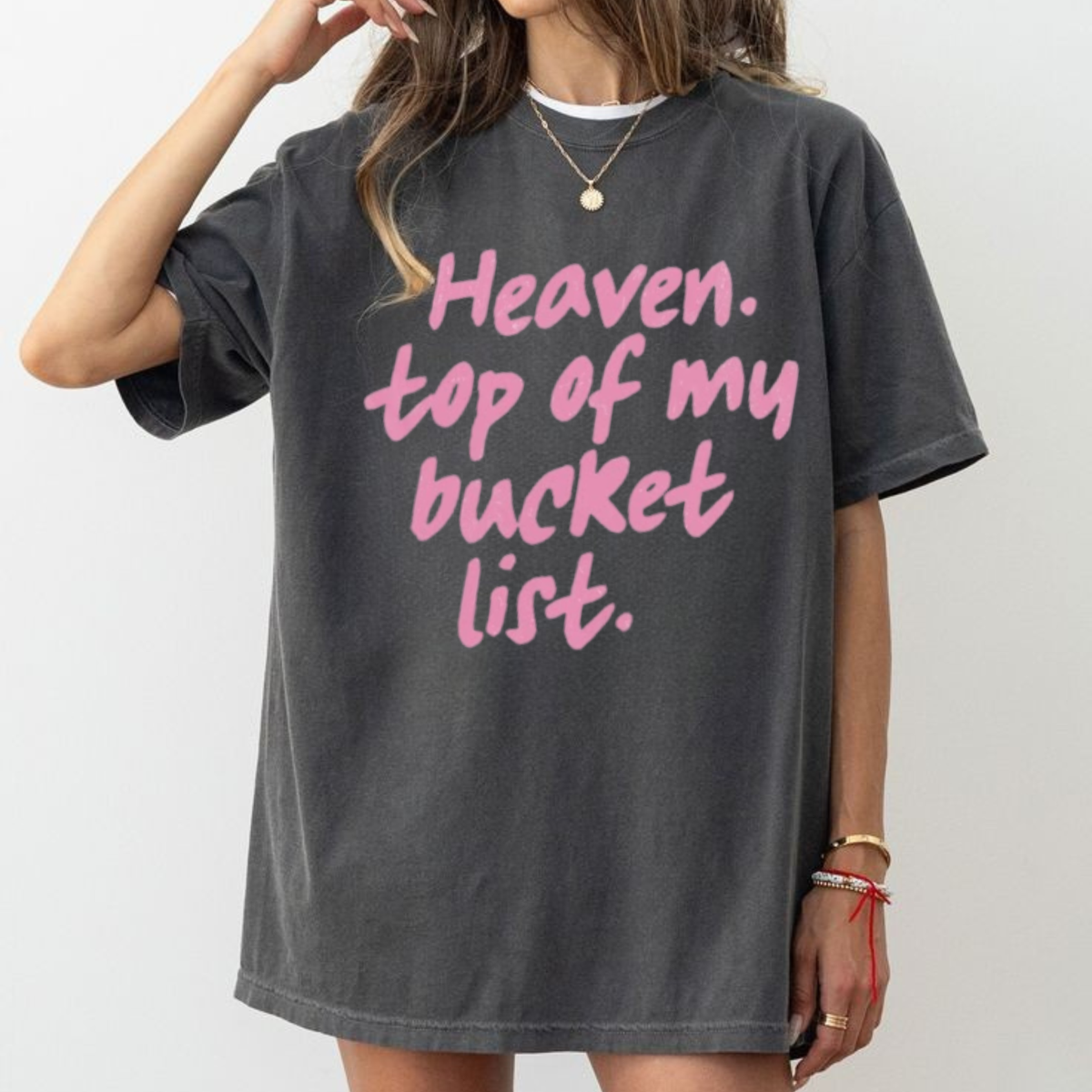 Minimalist Heaven Bucket List Comfort Colors® Tee – Aesthetic Christian Graphic Shirt