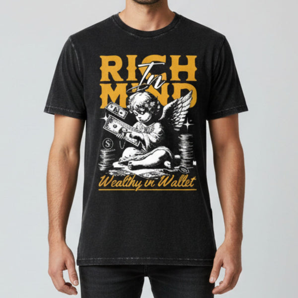 Three Rivers Vintage - Rich Mind Wealthy Wallet T-Shirt