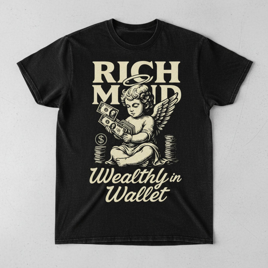 Three Rivers Vintage - Rich Mind Wealthy Wallet T-Shirt