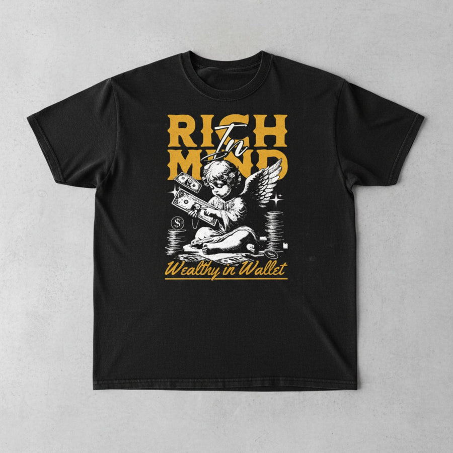 Three Rivers Vintage - Rich Mind Wealthy Wallet T-Shirt