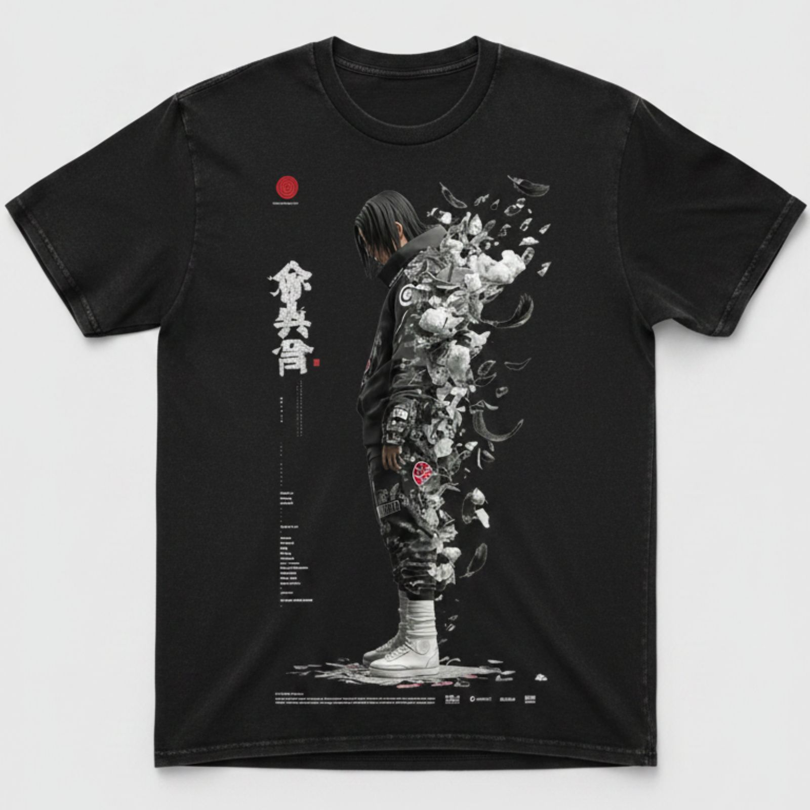 Black Dissolving Figure Graphic T Shirt Black Dissolving Figure Graphic T Shirt