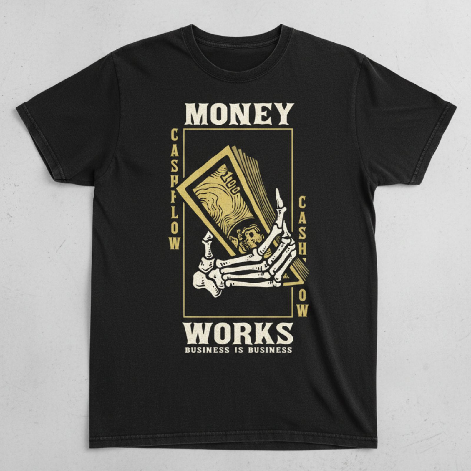 Cashflow Works Skeleton Hand T Shirt Cashflow Works Skeleton Hand T Shirt