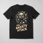 Distressed Black Anxiety Attack T Shirt 1
