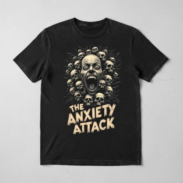 Distressed Black Anxiety Attack T Shirt