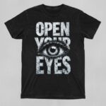 Distressed Eye Graphic Washed T Shirt 1