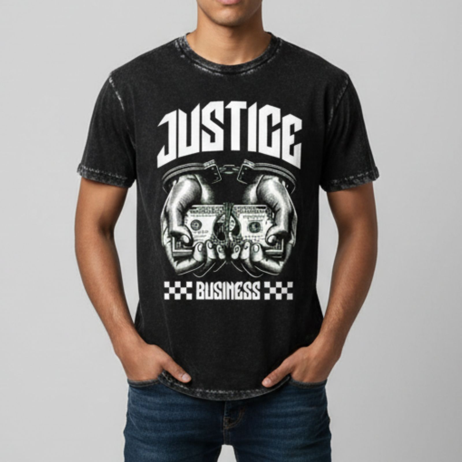 Justice Business Handcuff Money T Shirt 1 Justice Business Handcuff Money T Shirt 1